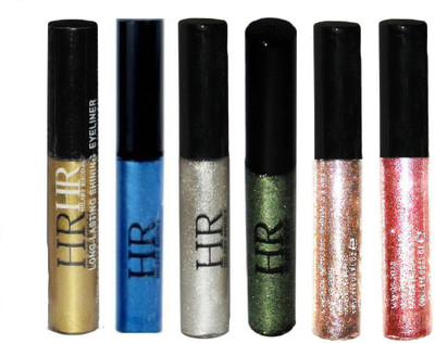 HR combo of 6 waterproof glitter shimmer eye liner silver blue rose gold green pink 5 ml(Silver, Gold, Blue, Green, Rose gold, Pink)
HR combo of 6 waterproof glitter shimmer eye liner silver blue rose gold green pink 5 ml(Silver, Gold, Blue, Green, Rose gold, Pink)