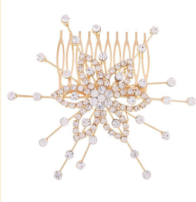Dazzle Collection Floral Funky Hair Pin(Silver)