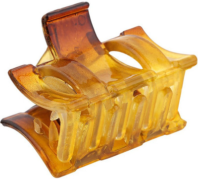 Voylla Flat Yellow-Brown Hair Clip Hair Claw(Brown)