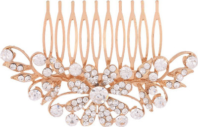 Dazzle Collection Floral Funky Hair Pin(Gold)
