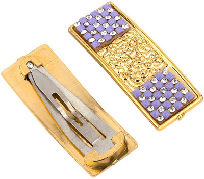 Voylla Stylish Snap-On Cocktail Clips Tic Tac Clip(Blue)