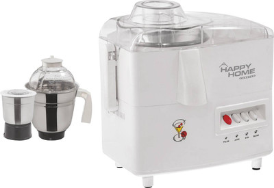 HAPPY HOME Max-1 juicer mixer grinder II 500W II 2 Jar II 100% Copper II Heavy duty motor II NO. 1 performance II 500 Juicer Mixer Grinder(White, 2 Jars)
HAPPY HOME Max-1 juicer mixer grinder II 500W II 2 Jar II 100% Copper II Heavy duty motor II NO. 1 performance II 500 Juicer Mixer Grinder(White, 2 Jars)