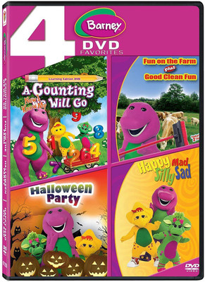 Barney: A-Counting Will Go + Fun on the Farm + Halloween Party + Happy Mad Silly Sad (4-Disc Box Set)(DVD English)
Barney: A-Counting Will Go + Fun on the Farm + Halloween Party + Happy Mad Silly Sad (4-Disc Box Set)(DVD English)