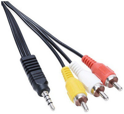 GVAAS TV-out Cable Stereo 3.5mm to 3 RCA 1/8" Male Plug Audio Video Male AUX Cable (3.5mm to 3 RCA)(Black, For TV, 1)
GVAAS TV-out Cable Stereo 3.5mm to 3 RCA 1/8" Male Plug Audio Video Male AUX Cable (3.5mm to 3 RCA)(Black, For TV, 1)