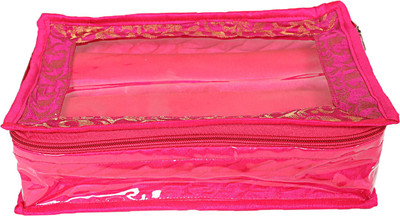 Kuber Industries Satin Two Roll Bangle Box (Pink) bangle box Vanity Box(Pink)