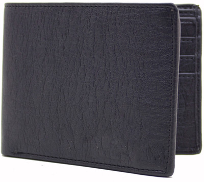 MS Men Casual Black Artificial Leather Wallet(10 Card Slots)
