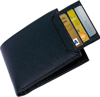 COST TO COST Men Casual Black Artificial Leather Wallet(9 Card Slots)