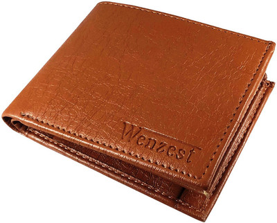 Wenzest Boys Tan Artificial Leather Wallet(10 Card Slots)