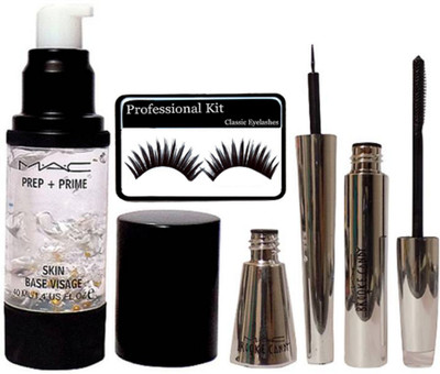 PROFESSIONAL KIT eyelashes & mac Prep + Prime Skin Base Primer, Brooke Candy Eyeliner & Mascara(Set of 4)
PROFESSIONAL KIT eyelashes & mac Prep + Prime Skin Base Primer, Brooke Candy Eyeliner & Mascara(Set of 4)
