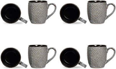 caffeine Coffee Ceramic/Stoneware in Black & Grey Bubble (Set of 8) Handmade Ceramic Mug(300 ml, Pack of 8), Silver
caffeine Coffee Ceramic/Stoneware in Black & Grey Bubble (Set of 8) Handmade Ceramic Mug(300 ml, Pack of 8), Silver