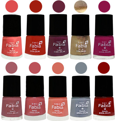 FABIA 6ml Matte Multi Color Nail Polish / Long Lasting / Nail Art Matte Nail Polish127 Salmon-Shock Orange Red-Mulberry-Gold-Raspberry-Lip-Bazooka Joe-Light Peach-Wild Gray Yonder-Bold Red(Pack of 10)
FABIA 6ml Matte Multi Color Nail Polish / Long Lasting / Nail Art Matte Nail Polish127 Salmon-Shock Orange Red-Mulberry-Gold-Raspberry-Lip-Bazooka Joe-Light Peach-Wild Gray Yonder-Bold Red(Pack of 10)