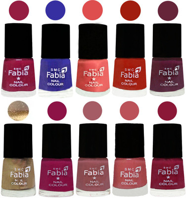 FABIA 6ml Matte Multi Color Nail Polish / Long Lasting / Nail Art Matte Nail Polish65 Cherry Blossom-Shock Blue-Salmon-Shock Orange Red-Mulberry-Gold-Raspberry-Lip-Bazooka Joe-Pure Wine(Pack of 10)
FABIA 6ml Matte Multi Color Nail Polish / Long Lasting / Nail Art Matte Nail Polish65 Cherry Blossom-Shock Blue-Salmon-Shock Orange Red-Mulberry-Gold-Raspberry-Lip-Bazooka Joe-Pure Wine(Pack of 10)