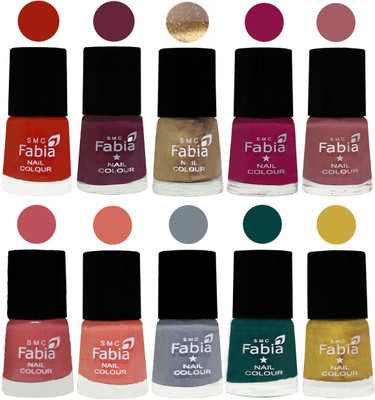 FABIA 6ml Matte Multi Color Nail Polish / Long Lasting / Nail Art Matte Nail Polish180 Shock Orange Red-Mulberry-Gold-Raspberry-Lip-Bazooka Joe-Light Peach-Wild Gray Yonder-Dark Green-Mattis gold(Pack of 10)
FABIA 6ml Matte Multi Color Nail Polish / Long Lasting / Nail Art Matte Nail Polish180 Shock Orange Red-Mulberry-Gold-Raspberry-Lip-Bazooka Joe-Light Peach-Wild Gray Yonder-Dark Green-Mattis gold(Pack of 10)