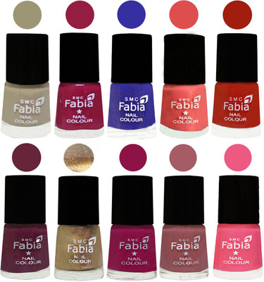 FABIA 6ml Matte Multi Color Nail Polish / Long Lasting / Nail Art Matte Nail Polish33 Tan-Cherry Blossom-Shock Blue-Salmon-Shock Orange Red-Mulberry-Gold-Raspberry-Lip-Shock Pink Light(Pack of 10)
FABIA 6ml Matte Multi Color Nail Polish / Long Lasting / Nail Art Matte Nail Polish33 Tan-Cherry Blossom-Shock Blue-Salmon-Shock Orange Red-Mulberry-Gold-Raspberry-Lip-Shock Pink Light(Pack of 10)