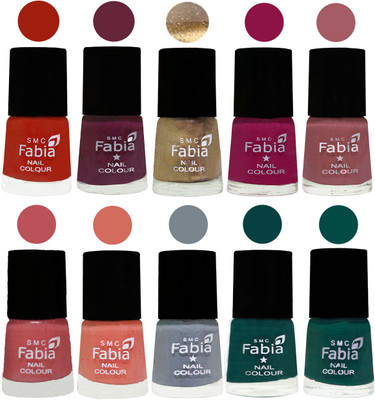 FABIA 6ml Matte Multi Color Nail Polish / Long Lasting / Nail Art Matte Nail Polish181 Shock Orange Red-Mulberry-Gold-Raspberry-Lip-Bazooka Joe-Light Peach-Wild Gray Yonder-Dark Green-Pine Green(Pack of 10)
FABIA 6ml Matte Multi Color Nail Polish / Long Lasting / Nail Art Matte Nail Polish181 Shock Orange Red-Mulberry-Gold-Raspberry-Lip-Bazooka Joe-Light Peach-Wild Gray Yonder-Dark Green-Pine Green(Pack of 10)
