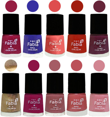 FABIA 6ml Matte Multi Color Nail Polish / Long Lasting / Nail Art Matte Nail Polish46 Cherry Blossom-Shock Blue-Salmon-Shock Orange Red-Mulberry-Gold-Raspberry-Lip-Bazooka Joe-Rose(Pack of 10)
FABIA 6ml Matte Multi Color Nail Polish / Long Lasting / Nail Art Matte Nail Polish46 Cherry Blossom-Shock Blue-Salmon-Shock Orange Red-Mulberry-Gold-Raspberry-Lip-Bazooka Joe-Rose(Pack of 10)