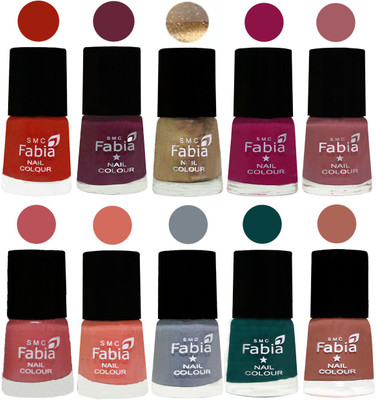 FABIA 6ml Matte Multi Color Nail Polish / Long Lasting / Nail Art Matte Nail Polish166 Shock Orange Red-Mulberry-Gold-Raspberry-Lip-Bazooka Joe-Light Peach-Wild Gray Yonder-Dark Green-Coral(Pack of 10)
FABIA 6ml Matte Multi Color Nail Polish / Long Lasting / Nail Art Matte Nail Polish166 Shock Orange Red-Mulberry-Gold-Raspberry-Lip-Bazooka Joe-Light Peach-Wild Gray Yonder-Dark Green-Coral(Pack of 10)