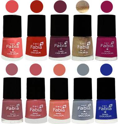 FABIA 6ml Matte Multi Color Nail Polish / Long Lasting / Nail Art Matte Nail Polish147 Salmon-Shock Orange Red-Mulberry-Gold-Raspberry-Lip-Bazooka Joe-Light Peach-Wild Gray Yonder-Shock Blue Dark(Pack of 10)
FABIA 6ml Matte Multi Color Nail Polish / Long Lasting / Nail Art Matte Nail Polish147 Salmon-Shock Orange Red-Mulberry-Gold-Raspberry-Lip-Bazooka Joe-Light Peach-Wild Gray Yonder-Shock Blue Dark(Pack of 10)