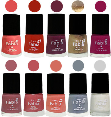 FABIA 6ml Matte Multi Color Nail Polish / Long Lasting / Nail Art Matte Nail Polish149 Salmon-Shock Orange Red-Mulberry-Gold-Raspberry-Lip-Bazooka Joe-Light Peach-Wild Gray Yonder-White(Pack of 10)
FABIA 6ml Matte Multi Color Nail Polish / Long Lasting / Nail Art Matte Nail Polish149 Salmon-Shock Orange Red-Mulberry-Gold-Raspberry-Lip-Bazooka Joe-Light Peach-Wild Gray Yonder-White(Pack of 10)