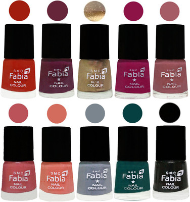 FABIA 6ml Matte Multi Color Nail Polish / Long Lasting / Nail Art Matte Nail Polish185 Shock Orange Red-Mulberry-Gold-Raspberry-Lip-Bazooka Joe-Light Peach-Wild Gray Yonder-Dark Green-Black(Pack of 10)
FABIA 6ml Matte Multi Color Nail Polish / Long Lasting / Nail Art Matte Nail Polish185 Shock Orange Red-Mulberry-Gold-Raspberry-Lip-Bazooka Joe-Light Peach-Wild Gray Yonder-Dark Green-Black(Pack of 10)