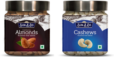 SUN'A'DO Dry Fruits Combo Pack -Almonds & Cashew (Roasted & Salted) 200gm each Assorted Nuts(400 g, Plastic Bottle)
SUN'A'DO Dry Fruits Combo Pack -Almonds & Cashew (Roasted & Salted) 200gm each Assorted Nuts(400 g, Plastic Bottle)