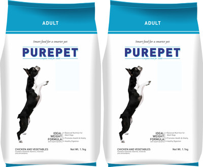 Purepet Chicken & Veg 1.1 kg Dry Dog Food(Pack of 2)
