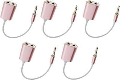 OLECTRA Set of 5 Universal Audio Splitter 3.5 mm Headphone Splitter USB Adapter USB Adapter(Rose Gold)
OLECTRA Set of 5 Universal Audio Splitter 3.5 mm Headphone Splitter USB Adapter USB Adapter(Rose Gold)