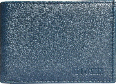 Hide & Sleek Men Casual Blue Artificial Leather Wallet(3 Card Slots), Blue-512