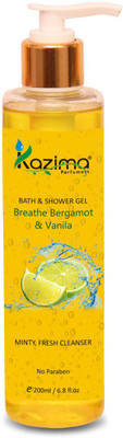 KAZIMA Breathe Bergamot & Vanilla Luxury Body Wash & Bath Shower Gel with Apricot(200 ml)
KAZIMA Breathe Bergamot & Vanilla Luxury Body Wash & Bath Shower Gel with Apricot(200 ml)