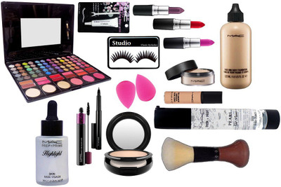 studio Eyelashes With Mac Face And Body Foundation And Prep+Prime Highlight,S.Fix Compact,Face Loose powder,Matte Finish Long Lasting Diffrent 3 Shades Lipstick,Makeup Palette,Pro Longwear Concealer,Pearl primer,Haut And Noty Double Effect mascara,Pen Eye
studio Eyelashes With Mac Face And Body Foundation And Prep+Prime Highlight,S.Fix Compact,Face Loose powder,Matte Finish Long Lasting Diffrent 3 Shades Lipstick,Makeup Palette,Pro Longwear Concealer,Pearl primer,Haut And Noty Double Effect mascara,Pen Eye