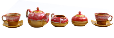 Caffeine Pink Studio Stoneware(Pink, Pack of 7)