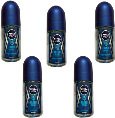 Nivea FRESH ACTIVE ROLL ON DEODORANT25 ML Deodorant Spray - For Men & Women(25 ml, Pack of 5)
Nivea FRESH ACTIVE ROLL ON DEODORANT25 ML Deodorant Spray - For Men & Women(25 ml, Pack of 5)