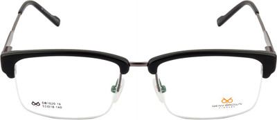 DENY BROWN Half Rim Wayfarer Frame(53 mm