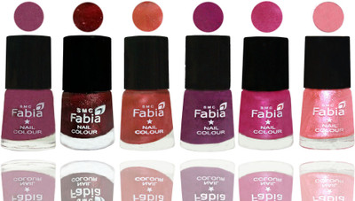 FABIA 6pcs (6ml each) Glossy Shine Nail Polish Premium Collection for Wedding, Party, Collage Girls 149 Dark Cherry Blossom-Brick Red-Dark Peach-Shock Pink-Pink-Jerry Peach(Pack of 6)
FABIA 6pcs (6ml each) Glossy Shine Nail Polish Premium Collection for Wedding, Party, Collage Girls 149 Dark Cherry Blossom-Brick Red-Dark Peach-Shock Pink-Pink-Jerry Peach(Pack of 6)