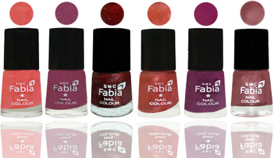 FABIA 6pcs (6ml each) Glossy Shine Nail Polish Premium Collection for Wedding, Party, Collage Girls 64 Light Peach-Dark Cherry Blossom-Brick Red-Dark Peach-Shock Pink-Lip(Pack of 6)
FABIA 6pcs (6ml each) Glossy Shine Nail Polish Premium Collection for Wedding, Party, Collage Girls 64 Light Peach-Dark Cherry Blossom-Brick Red-Dark Peach-Shock Pink-Lip(Pack of 6)