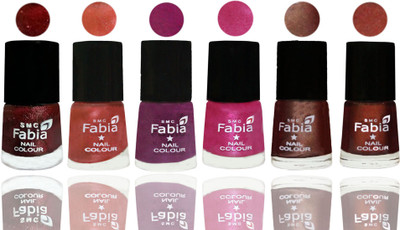 FABIA 6pcs (6ml each) Glossy Shine Nail Polish Premium Collection for Wedding, Party, Collage Girls 183 Brick Red-Dark Peach-Shock Pink-Pink-Light Coffee-Berry(Pack of 6)
FABIA 6pcs (6ml each) Glossy Shine Nail Polish Premium Collection for Wedding, Party, Collage Girls 183 Brick Red-Dark Peach-Shock Pink-Pink-Light Coffee-Berry(Pack of 6)