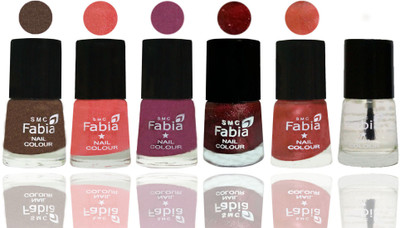 FABIA 6pcs (6ml each) Glossy Shine Nail Polish Premium Collection for Wedding, Party, Collage Girls 52 Everglade-Light Peach-Dark Cherry Blossom-Brick Red-Dark Peach-Top Coat(Pack of 6)
FABIA 6pcs (6ml each) Glossy Shine Nail Polish Premium Collection for Wedding, Party, Collage Girls 52 Everglade-Light Peach-Dark Cherry Blossom-Brick Red-Dark Peach-Top Coat(Pack of 6)