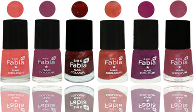 FABIA 6pcs (6ml each) Glossy Shine Nail Polish Premium Collection for Wedding, Party, Collage Girls 78 Light Peach-Dark Cherry Blossom-Brick Red-Dark Peach-Shock Pink-Pink Maroonish(Pack of 6)
FABIA 6pcs (6ml each) Glossy Shine Nail Polish Premium Collection for Wedding, Party, Collage Girls 78 Light Peach-Dark Cherry Blossom-Brick Red-Dark Peach-Shock Pink-Pink Maroonish(Pack of 6)