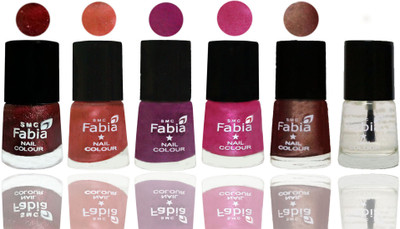 FABIA 6pcs (6ml each) Glossy Shine Nail Polish Premium Collection for Wedding, Party, Collage Girls 202 Brick Red-Dark Peach-Shock Pink-Pink-Light Coffee-Top Coat(Pack of 6)
FABIA 6pcs (6ml each) Glossy Shine Nail Polish Premium Collection for Wedding, Party, Collage Girls 202 Brick Red-Dark Peach-Shock Pink-Pink-Light Coffee-Top Coat(Pack of 6)