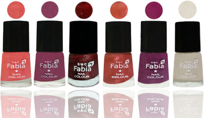 FABIA 6pcs (6ml each) Glossy Shine Nail Polish Premium Collection for Wedding, Party, Collage Girls 74 Light Peach-Dark Cherry Blossom-Brick Red-Dark Peach-Shock Pink-Light Cream(Pack of 6)
FABIA 6pcs (6ml each) Glossy Shine Nail Polish Premium Collection for Wedding, Party, Collage Girls 74 Light Peach-Dark Cherry Blossom-Brick Red-Dark Peach-Shock Pink-Light Cream(Pack of 6)