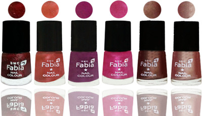 FABIA 6pcs (6ml each) Glossy Shine Nail Polish Premium Collection for Wedding, Party, Collage Girls 156 Brick Red-Dark Peach-Shock Pink-Pink-Light Coffee-Light Nude(Pack of 6)
FABIA 6pcs (6ml each) Glossy Shine Nail Polish Premium Collection for Wedding, Party, Collage Girls 156 Brick Red-Dark Peach-Shock Pink-Pink-Light Coffee-Light Nude(Pack of 6)