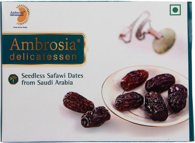 AMBROSIA DELICATESSEN Seedless Safawi Dates from Saudi Arabia Dates(250 g, Box)