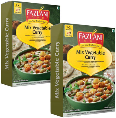 Fazlani Foods Ready To Eat Pack of 2 Mix Vegetable Curry 250 g