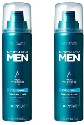 Oriflame Sweden North For Men Shaving Foam ( Pack of 2 )(400 ml)