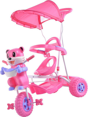 Oximus Baby Tricycle for Kids with Front Back Basket, Canopy & Push Parent Handle Recommended for Toddler 1,2,3,4,5 Years Old Children Musical Tricycle for Baby Boys & Girls Gift (Pink) ) Best trike Make in India 503 Tricycle(Blue)
Oximus Baby Tricycle for Kids with Front Back Basket, Canopy & Push Parent Handle Recommended for Toddler 1,2,3,4,5 Years Old Children Musical Tricycle for Baby Boys & Girls Gift (Pink) ) Best trike Make in India 503 Tricycle(Blue)