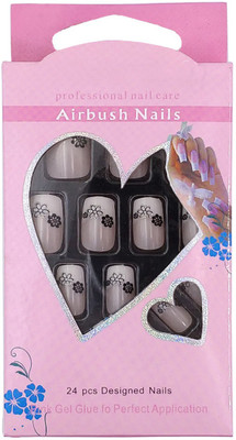 One Personal Care Flowery Print Airbrush Nails (Pink Gel Glue Inclusive) UBB166-07 Creamish Pink, Black(Pack of 24)
One Personal Care Flowery Print Airbrush Nails (Pink Gel Glue Inclusive) UBB166-07 Creamish Pink, Black(Pack of 24)