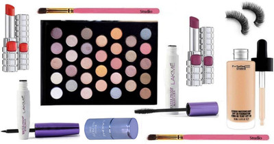 studio Makeup Brush And Eyelashes With Mac Waterweight Foundation,32 Eye shadow Palette,Lakme Liquid Eyeliner And Mascara,Mirror Nail Polish And Matte Finish Long Lasting Lipstick 2 Diffrent Shades(Set of 10)
studio Makeup Brush And Eyelashes With Mac Waterweight Foundation,32 Eye shadow Palette,Lakme Liquid Eyeliner And Mascara,Mirror Nail Polish And Matte Finish Long Lasting Lipstick 2 Diffrent Shades(Set of 10)