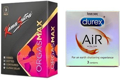 Durex Combo (3s x 2 Pack = 6 Condoms) Condom(Set of 2, 6S)
