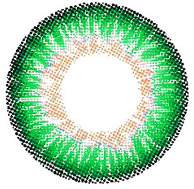 Cnet Solution Green Color Lens Monthly Contact Lens(0, Green, Pack of 2)