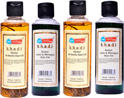 The khadi mart Amla Bhringraj Hair Oil + 18 Herbal Hair Oil - (2 Piece) - (Total Pack of 4) Hair Oil(840 ml)
The khadi mart Amla Bhringraj Hair Oil + 18 Herbal Hair Oil - (2 Piece) - (Total Pack of 4) Hair Oil(840 ml)